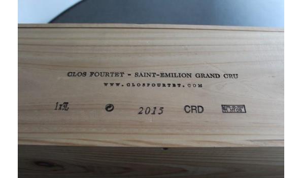 kist inh 1 fles à 3l wijn, Clos Fourtet, Saint-Emilion 1er Grand Cru Classé, 2015